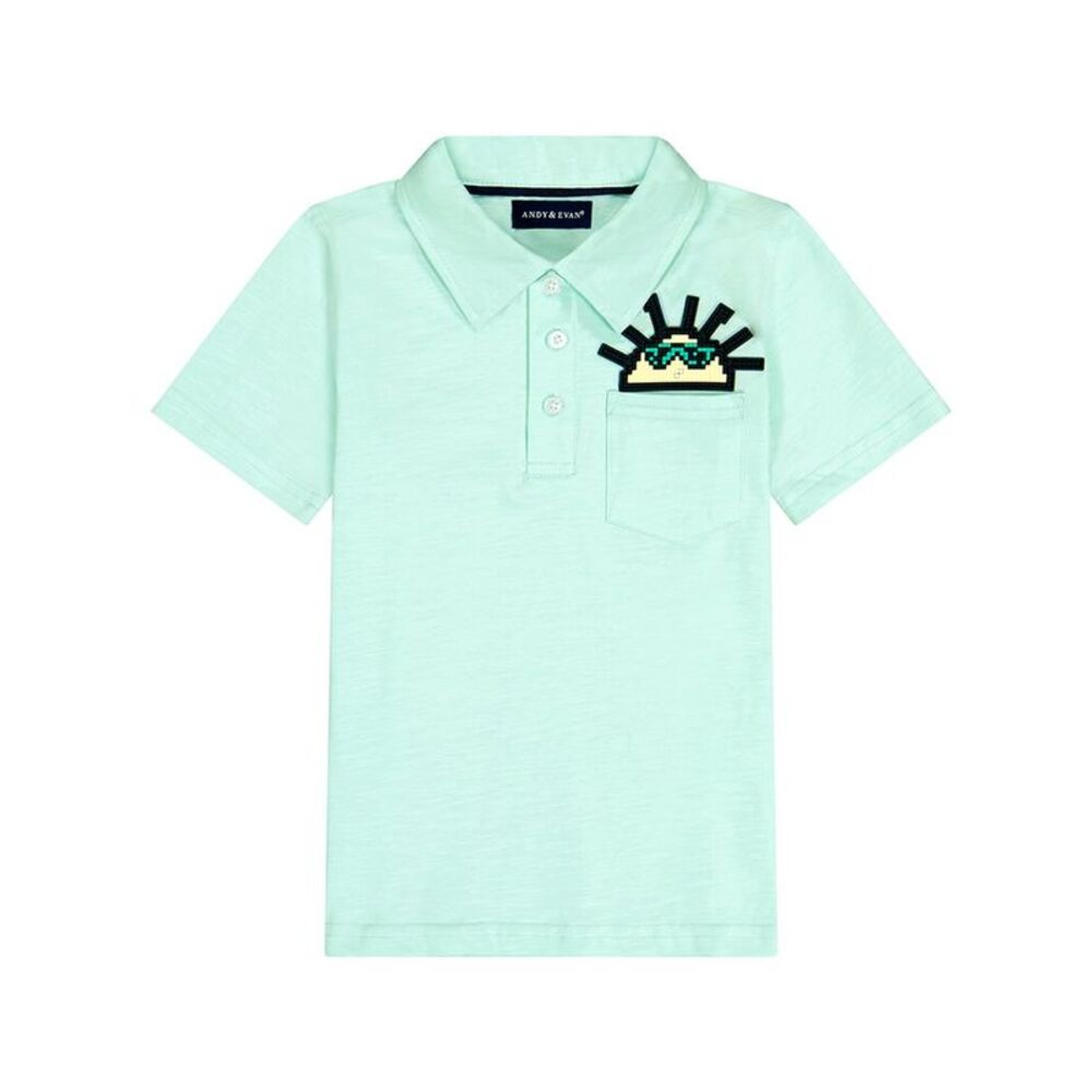 Andy & Evan Boys  Pocket Polo Shirt, Green